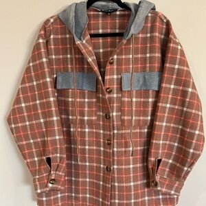 Blue Blush Plaid Jacket